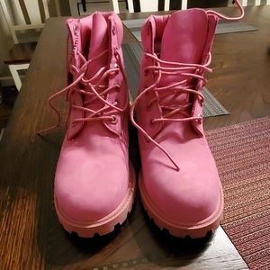 Pink Timberland Boots